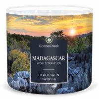 Black Satin  World Traveler Madagascar 3 wick tumbler